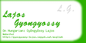 lajos gyongyossy business card