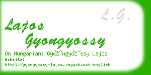 lajos gyongyossy business card